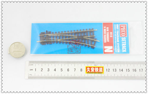 PECO 专业火车模型轨道 N比例1:160 CODE80 ST-5 一号弯道岔 右开