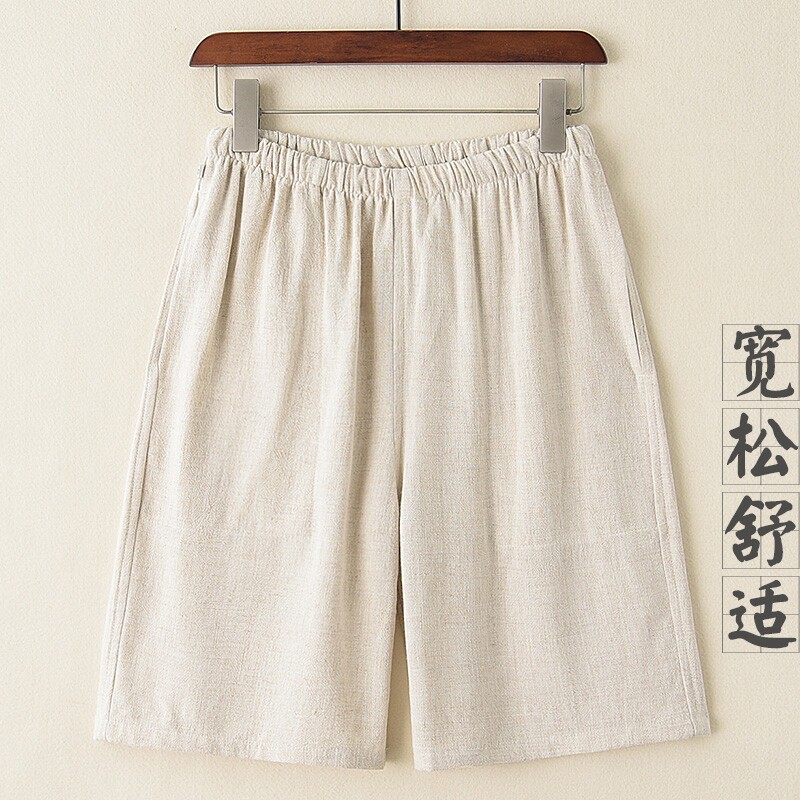 CHINESE STYLE CASUAL SHORTS MENS FASHION BRAND INS 2023 SUMMER WEAR FIVE-POINT PANTS LOOSE STRAIGHT BEACH PANTS THIN STYLE