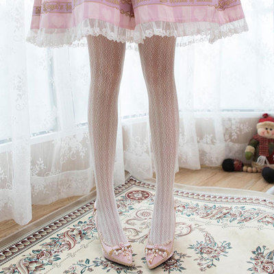 原创日系lolita夏季复古白女袜子