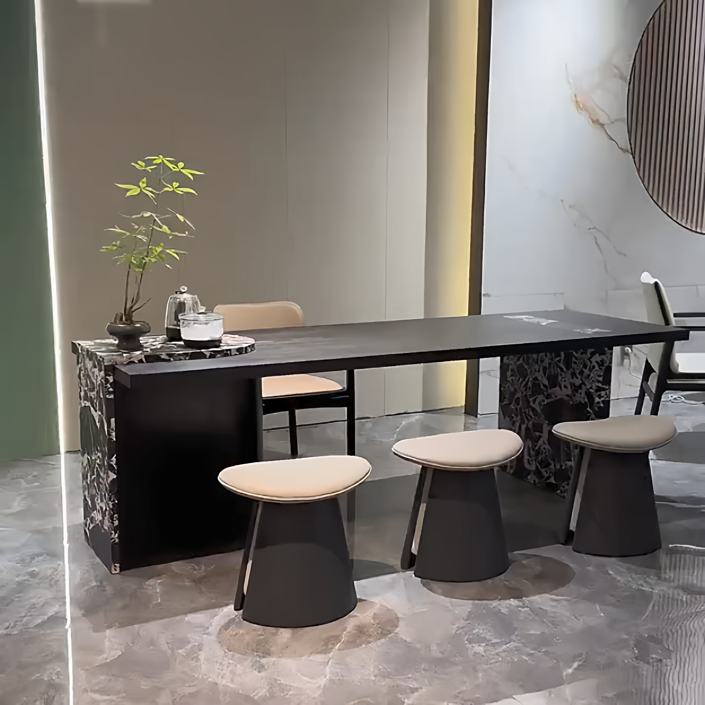 现代禅意黑胡桃白蜡木办公室禅意实木茶台泡茶桌轻奢别墅高端定制,住宅家具,家用茶台/茶桌,淘宝优惠券,粉丝福利购,淘宝优惠卷