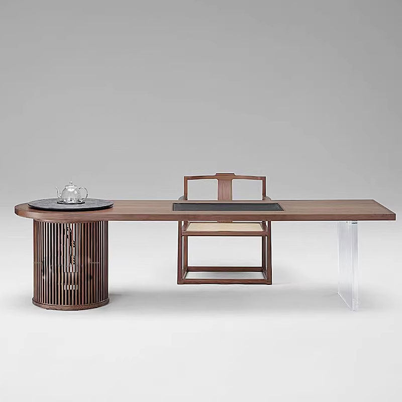 新中式北美黑胡桃茶桌椅组合禅意茶室实木功夫泡茶台万物鸡翅木,住宅家具,家用茶台/茶桌,淘宝优惠券,粉丝福利购,淘宝优惠卷