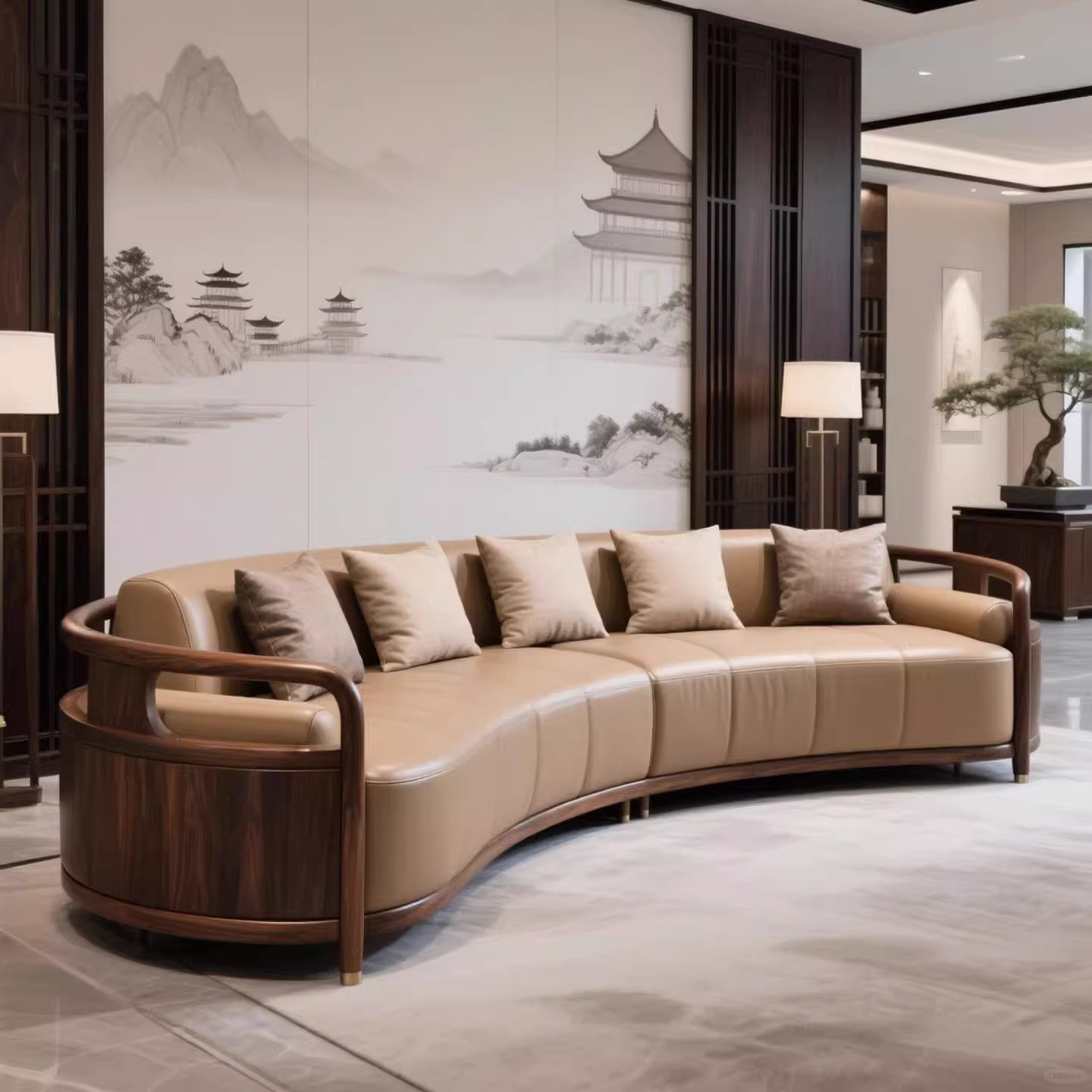 2026新款宋式美学全实木沙发轻奢别墅家具黑胡桃白蜡木办公室定制,住宅家具,实木沙发,淘宝优惠券,粉丝福利购,淘宝优惠卷