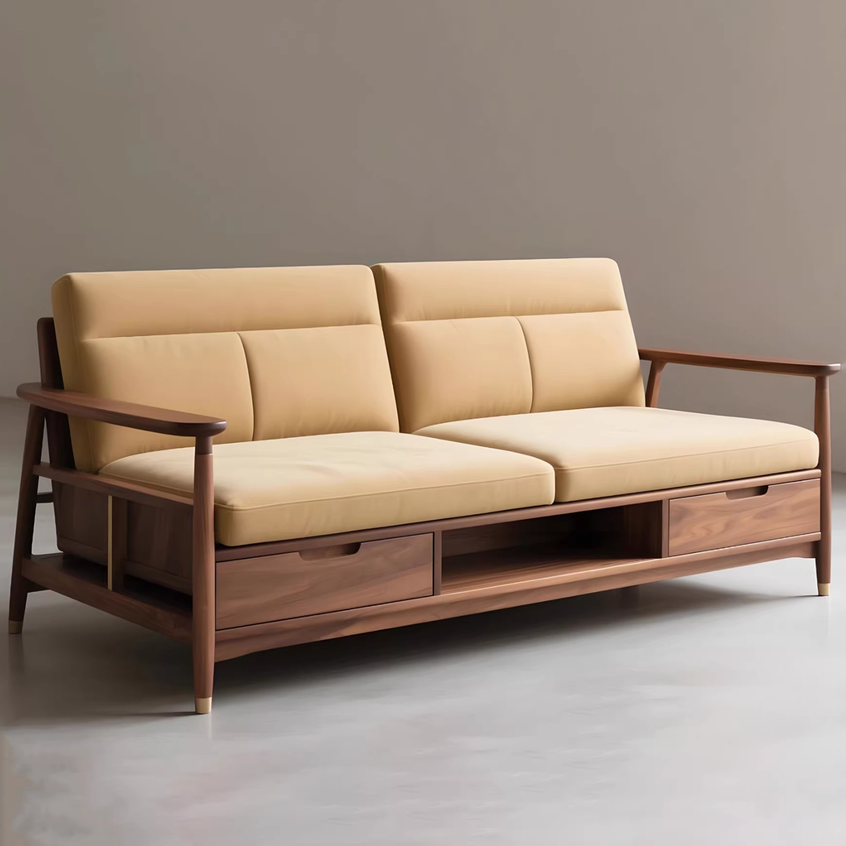 宋氏美学2026新款黑胡桃木白蜡木办公室酒店民宿全实木沙发可定制,住宅家具,实木沙发,淘宝优惠券,粉丝福利购,淘宝优惠卷