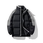 加厚保暖棉衣男女同款 2025新款 冬季 宽松棉服外套立领三条杠上衣