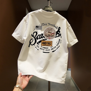 t恤男士 2026夏季 潮流印花短袖 美式 圆领宽松百搭休闲上衣 新款