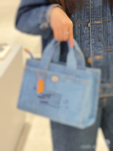 扣子 丹宁牛仔托特 手提斜挎包