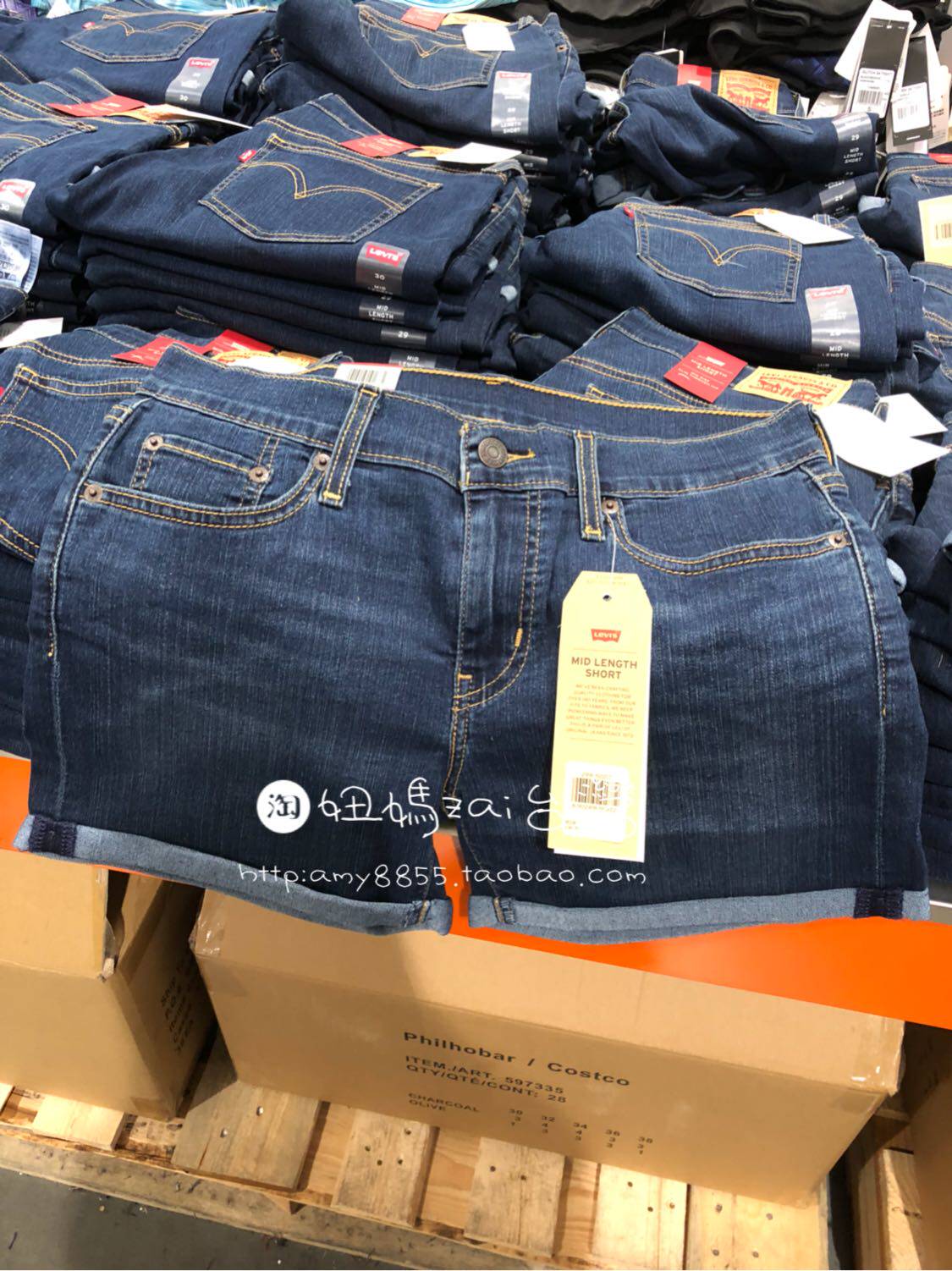 顺丰直发台湾代购levis 李维斯 女士牛仔裤短裤紧身翻边热裤|ruв категории Женская одежда, джинсы - от Buy2taobao.com для оказания профессиональной услуги покупки агента Taobao