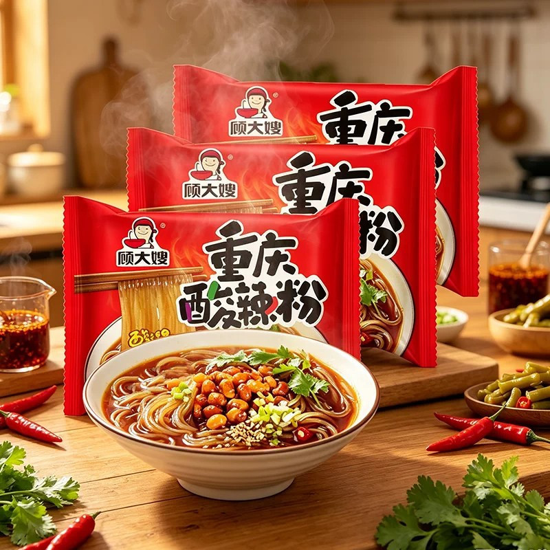 顾大嫂免煮即食酸辣粉100g袋装图片