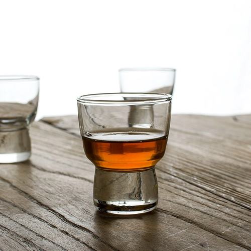 厚底白酒杯日式小酒杯耐热花茶杯