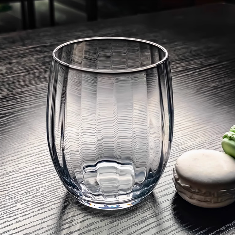 水晶耐热玻璃果汁杯餐厅水杯图片