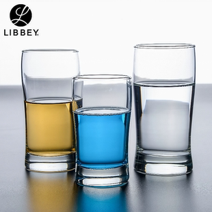 Libbey玻璃杯德国小麦精酿啤酒杯果汁饮料杯餐厅柠檬茶水杯印LOGO