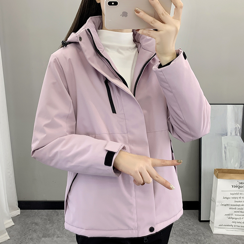 多巴胺风冲锋棉服2025新款女款