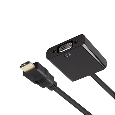 HDMI转VGA线高清 HDMI公转VGA母电脑连接电视接头转换器音频