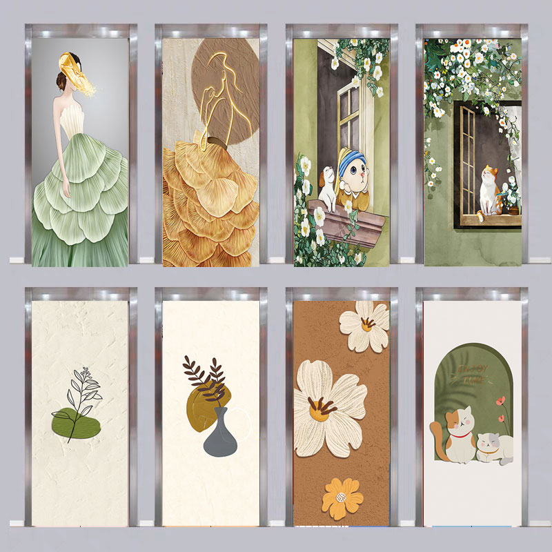 衣柜PVC自粘防水耐磨木门玻璃贴