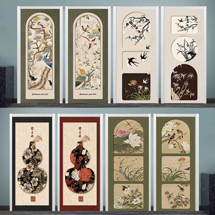 复古门贴纸木门翻新自粘玻璃门衣柜木门加厚定制卧室创意防水门贴