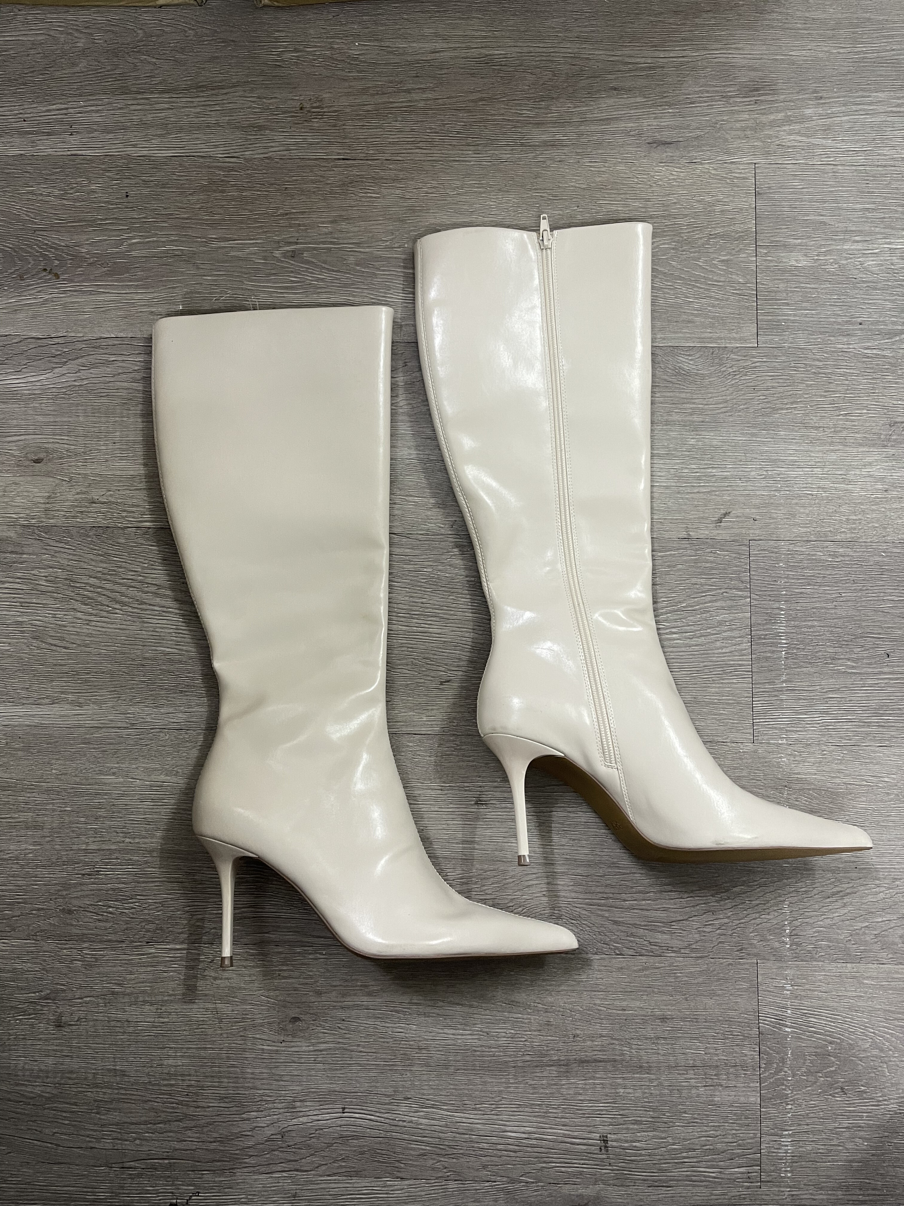 外贸原单高级感za欧美辣妹长靴高筒尖头细跟高跟靴39