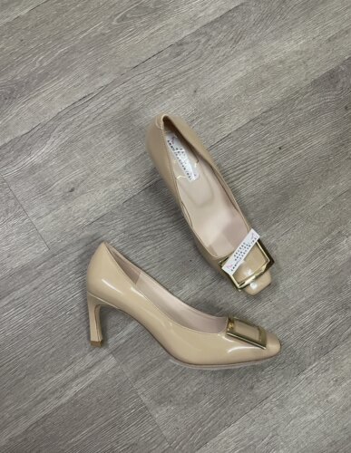 特价  莞产 经典款 方扣牛漆皮高品质职业通勤高跟女鞋37-39码