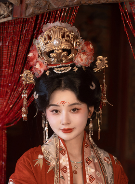 后雨山琴瑟婚冠写真婚服