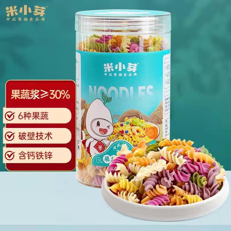 米小芽宝宝鲜榨果蔬螺丝营养面南瓜西红柿山药辅食易煮 200g罐装怎么看?
