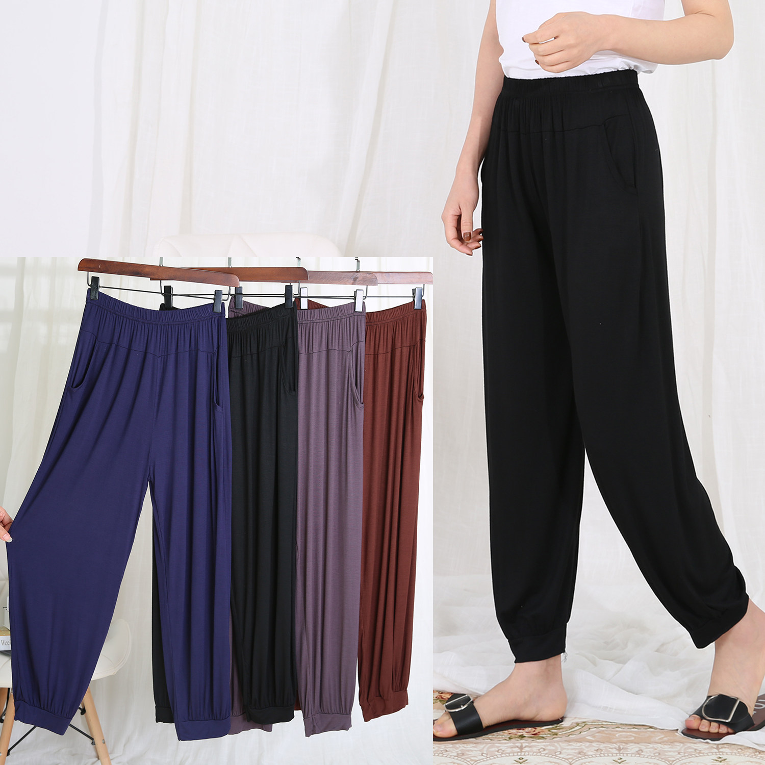 Thin section modal Easy Add fertilizer enlarge Ninth pants Casual pants Practice pants Yoga Pants Knickers summer Pantiesin the Women's clothing/Boutique , Pants , Casual pants  category - from Buy2taobao.com to provide professional Taobao agent buy service