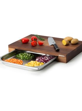 Y Cutting board walnut with continen 菜板砧板