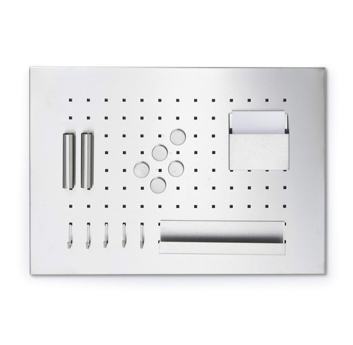 eller 中古包豪斯孟菲斯不锈钢洞洞板备忘板，50x 35厘米