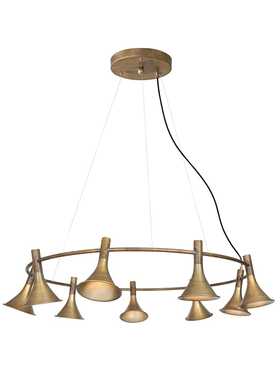 Y Megafon 9  Low ceiling lamp 手工制黄铜吊灯