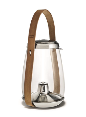 现货 Holmegaard oil lamp 丹麦露营油灯复古玻璃皮革提手油灯