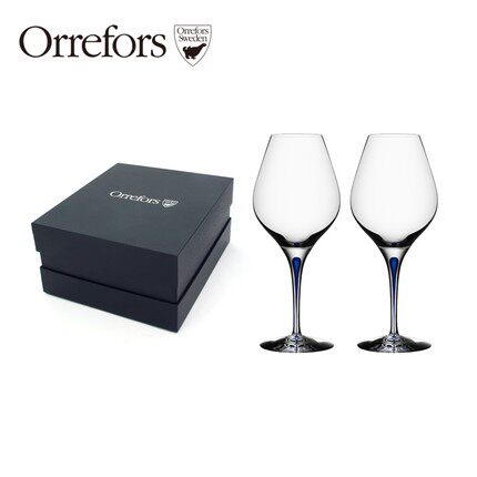 orrefors手工无铅水晶高脚杯