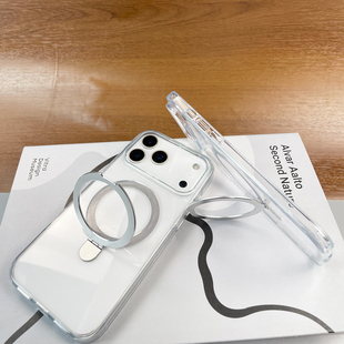 130支点壳16promax手机壳iPhone15pro透明14pro磁吸支架13pro新款17promax软边硬壳