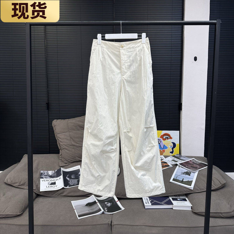 【现货】MS Geek白纸褶皱抓绒工装裤宽松bf慵懒风运动裤秋冬新款