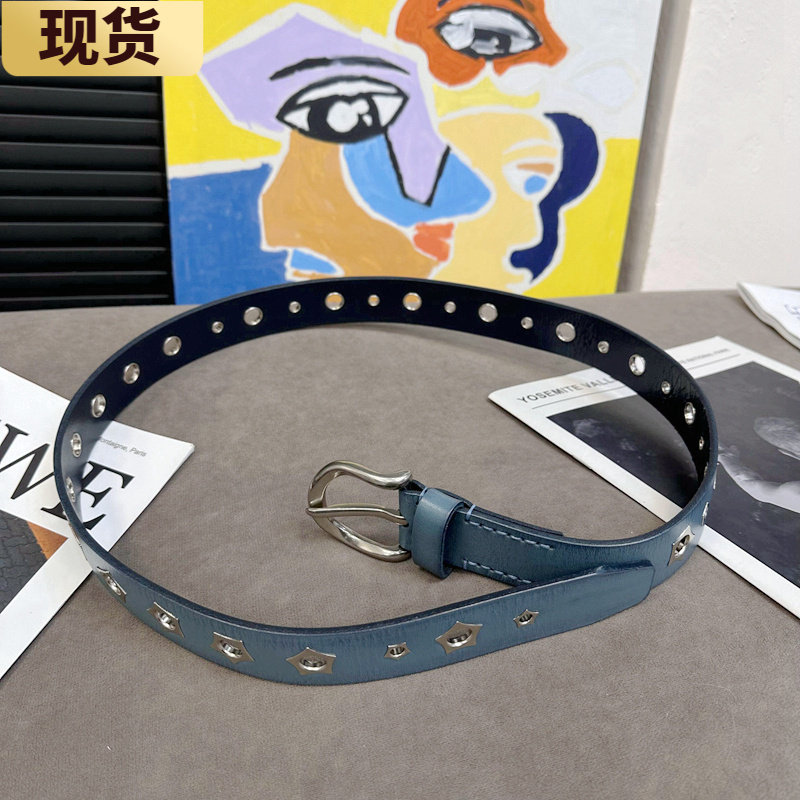 【现货】VC眼睛冒星星复古镂空牛皮皮带百搭2024年春季新款女