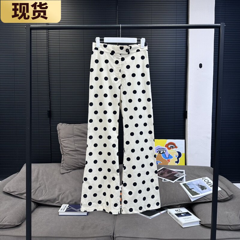 MShin爱波点微喇长裤女