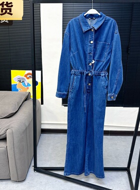 【现货】MS时髦休闲家boyish连体牛仔裤女上衣阔腿裤女高腰显瘦