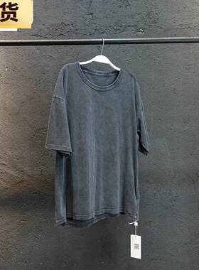 【现货】VC灰色短袖水洗t恤女夏季新款休闲百搭韩版宽松上衣