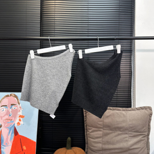 两色绵羊毛肯豆斜肩背心 2新品 无斜肩不春天 RB261068 加购