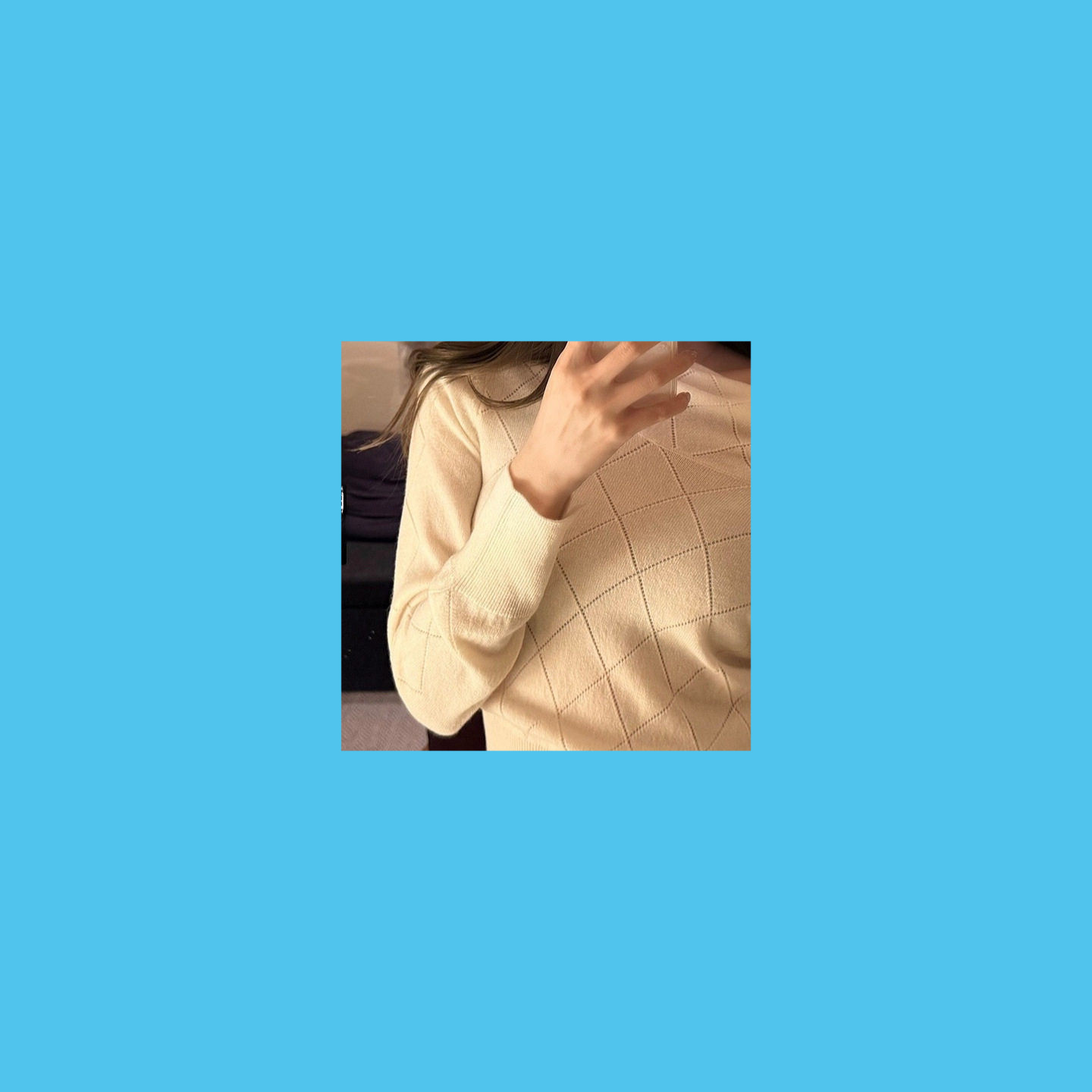 顽童的 品味欧尼 内搭美商top全羊毛镂空菱格荡领毛衣女冬季,女装/女士精品,汉服上装,淘宝优惠券,粉丝福利购,淘宝优惠卷