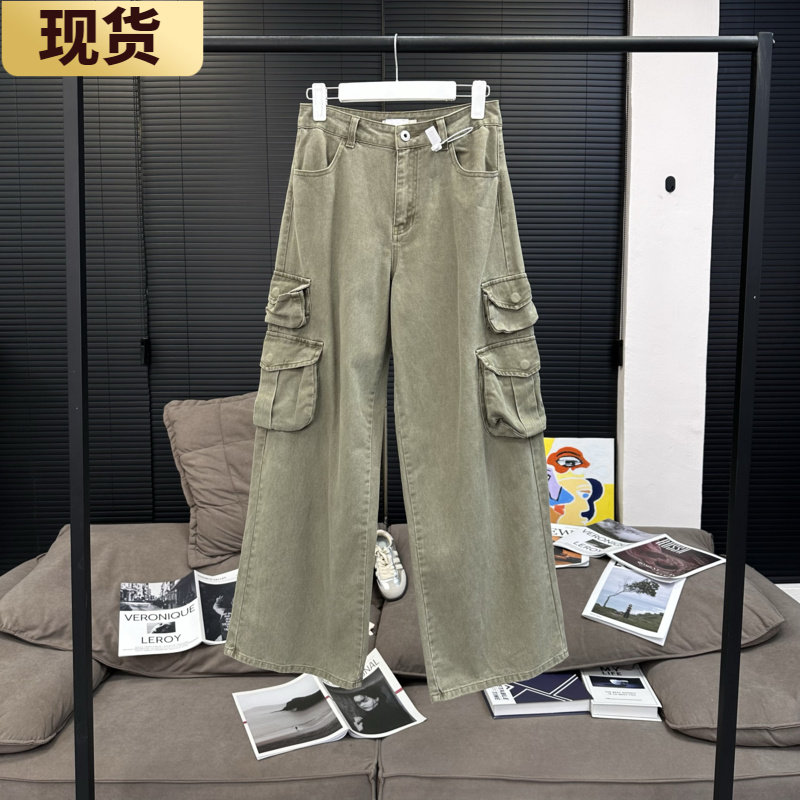 现货//VC必入必入 ootd香奶玉兰会工装裤 RK243244