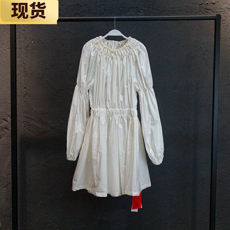 【现货】MONA早春新款白色法式泡泡袖连衣裙设计感小端气质