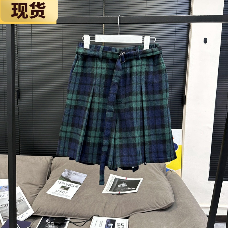 【现货】VC吉维尼monet garden英格兰式格纹裙裤双层送腰带