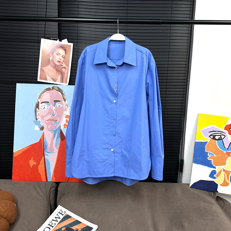 【10/30双11新品】一抹边边蓝小miu衬衫 RC254035