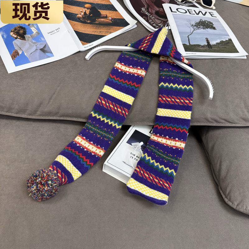 现货/VC平安夜费尔岛球球围巾 RN244262苏格兰