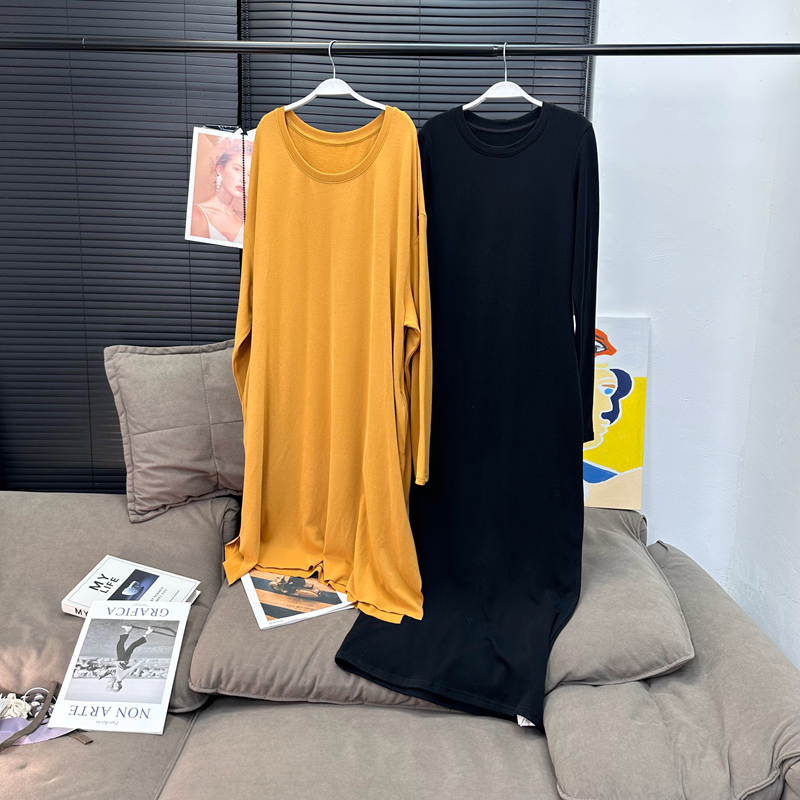 【11/10双11新品】姜饼人与克猫猫 秋冬懒人op黑/黄连衣裙