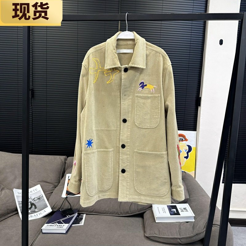 姜饼刺绣灯芯绒外套vintage童趣