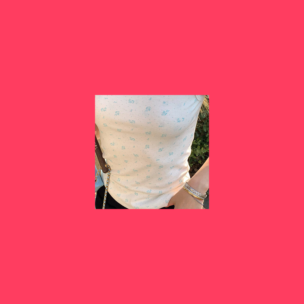 【1/15新品】牛牛花园 miu系小碎花背心长短t开衫 RB261054,女装/女士精品,汉服上装,淘宝优惠券,粉丝福利购,淘宝优惠卷