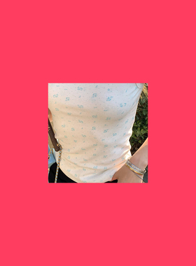 【1/15新品】牛牛花园 miu系小碎花背心长短t开衫 RB261054