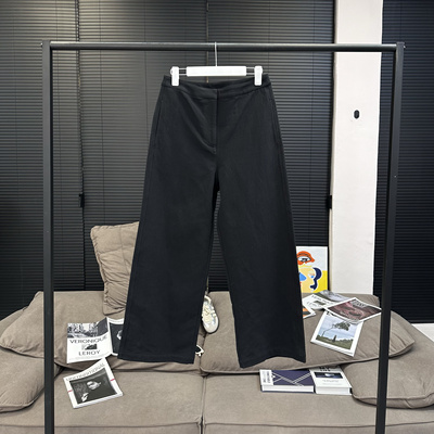 【】MS tokyo黑色休闲裤运动裤女宽松直筒遮肉显瘦长裤子