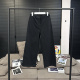 tokyo黑色休闲裤 运动裤 女宽松直筒遮肉显瘦长裤 子