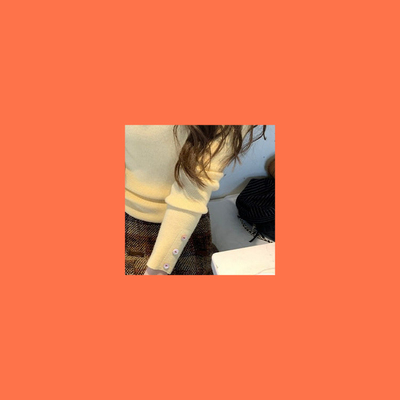 axb cheese拿铁 三色羊毛针织打底修身显瘦圆领长袖毛衣内搭