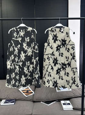 axb 加尔东尼市场 du家同款提花面料连衣裙短裙背心裙黑色